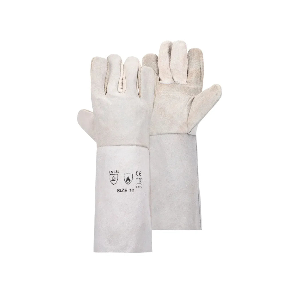 Tru Touch Chrome Leather Gloves Elbow Length