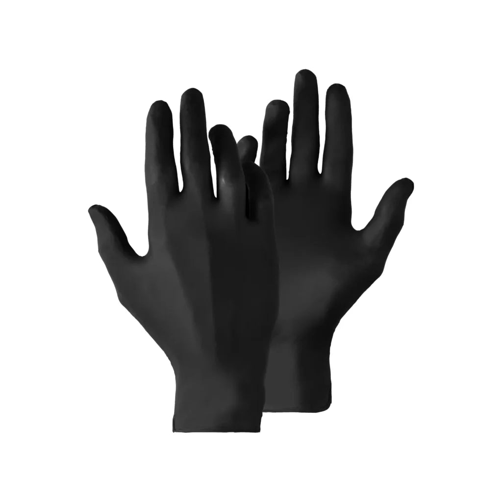 Black Nitrile Disposable Examination Gloves box of 100
