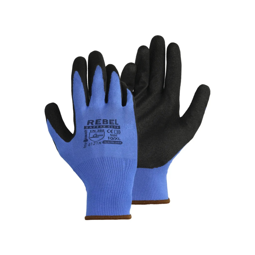 REBEL Tru Touch Blue Sandy Nitrile Gloves